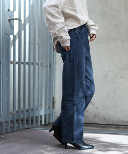 Fashion Letter(ファッションレター)の「ストレートデニムパンツ(デニムパンツ・レディース・ネイビー/ブルー/ワンウォッシュ・LL/3L/4L/M/L)」の17枚目の写真
