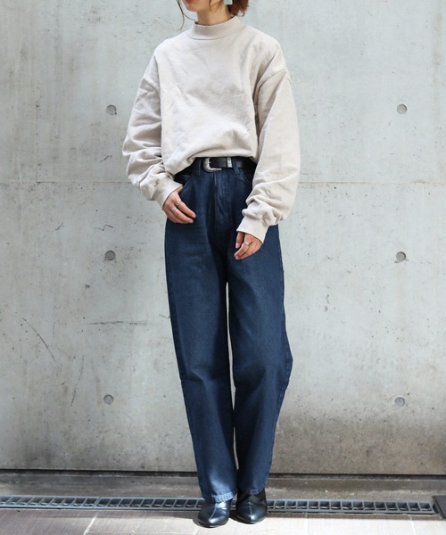 Fashion Letter(ファッションレター)の「ストレートデニムパンツ(デニムパンツ・レディース・ネイビー/ブルー/ワンウォッシュ・LL/3L/4L/M/L)」の22枚目の写真