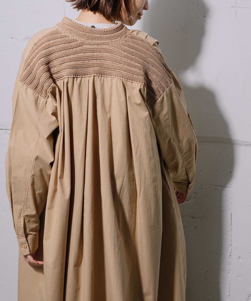 MARECHAL TERRE マルシャルテル　パイピングシャツワンピース パイピングシャツワンピース MARECHAL TERRE【マルシャルテル