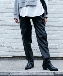 BARAK | エコレザーペグトップパンツ(その他パンツ)