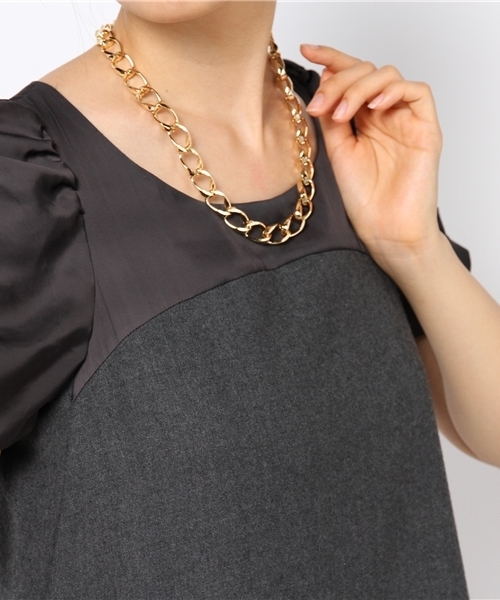 WEGO（ウィゴー）の「WEGO/カットチェーンネックレス（ネックレス・レディース・ゴールド・FREE）」の4枚目の写真