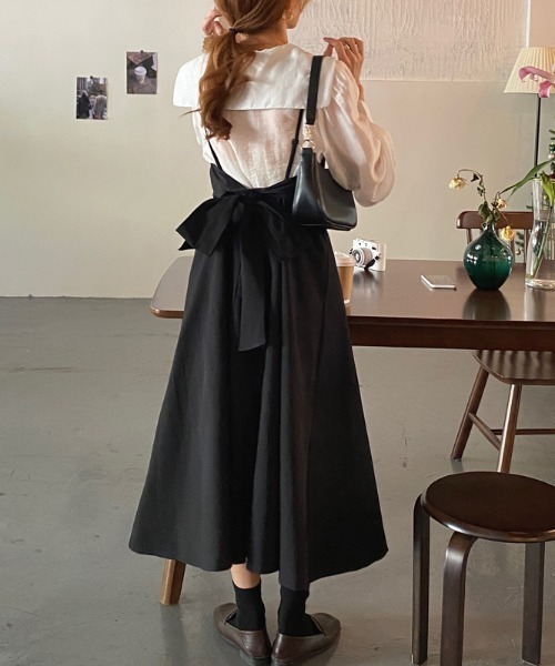 dholic バックリボンカシュクールキャミワンピース バックリボンカシュクールキャミワンピース | レディース