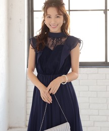 ノースリーブ&ロング ワンピースドレス プリーツ 結婚式 フォーマル オケージョンドレス お呼ばれ 二次会 成人式