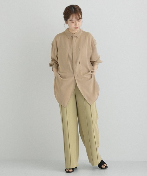 LAATO（ラート）の「BAND COLLAR SLIT BLOUSE（シャツ/ブラウス・レディース・ベージュ/ブラウン・FREE）」の8枚目の写真