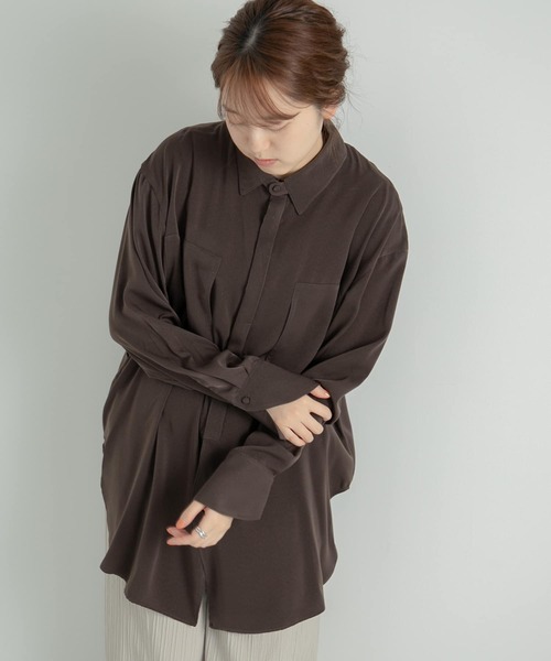 LAATO（ラート）の「BAND COLLAR SLIT BLOUSE（シャツ/ブラウス・レディース・ベージュ/ブラウン・FREE）」の13枚目の写真