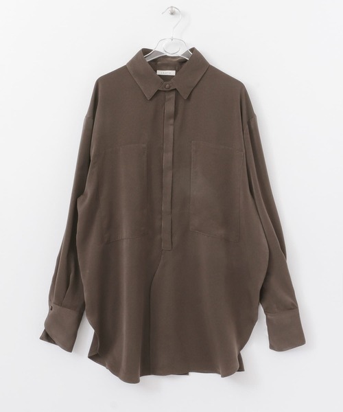 LAATO（ラート）の「BAND COLLAR SLIT BLOUSE（シャツ/ブラウス・レディース・ベージュ/ブラウン・FREE）」の22枚目の写真