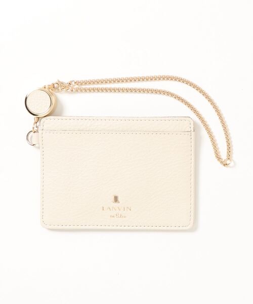 LANVIN en Bleu（ランバンオンブルー）の「メラニー リール付きパスケース（パスケース・レディース・ブルー系その他/ホワイト/ブラック/ピンク系その他/グレイッシュベージュ/サンドベージュ・FREE）」の2枚目の写真