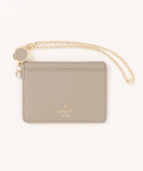 LANVIN en Bleu（ランバンオンブルー）の「メラニー リール付きパスケース（パスケース・レディース・ブルー系その他/ホワイト/ブラック/ピンク系その他/グレイッシュベージュ/サンドベージュ・FREE）」の4枚目の写真