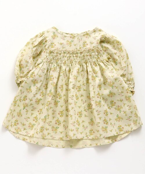 apres les cours（アプレレクール）の「花柄ギャザースリーブチュニック（チュニック・キッズ・レモンイエロー/ラベンダー・110/120/90/130/80/100/140）」の5枚目の写真