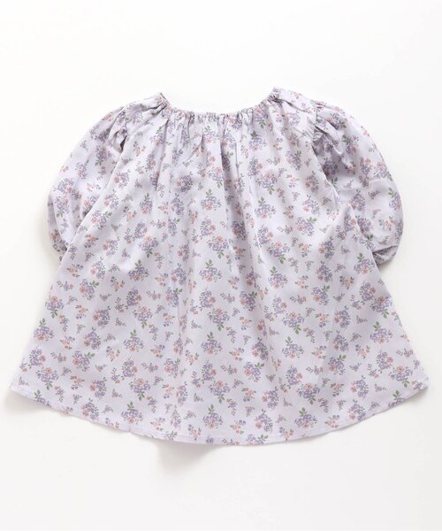 apres les cours（アプレレクール）の「花柄ギャザースリーブチュニック（チュニック・キッズ・レモンイエロー/ラベンダー・110/120/90/130/80/100/140）」の7枚目の写真