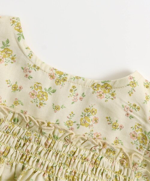 apres les cours（アプレレクール）の「花柄ギャザースリーブチュニック（チュニック・キッズ・レモンイエロー/ラベンダー・110/120/90/130/80/100/140）」の8枚目の写真
