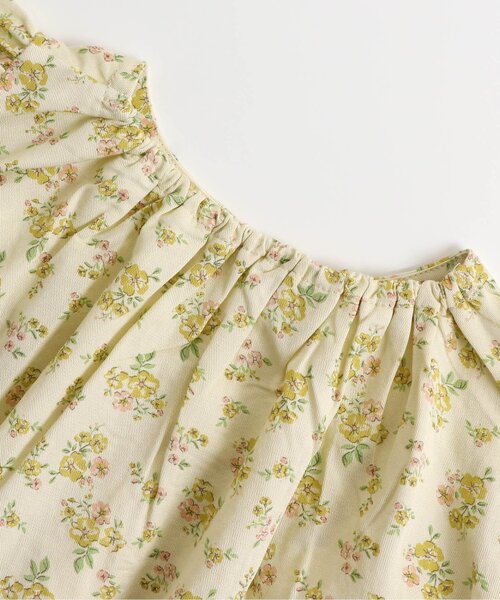 apres les cours（アプレレクール）の「花柄ギャザースリーブチュニック（チュニック・キッズ・レモンイエロー/ラベンダー・110/120/90/130/80/100/140）」の9枚目の写真