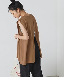 【forksy.】肩タックバックシャンノースリーブTシャツ