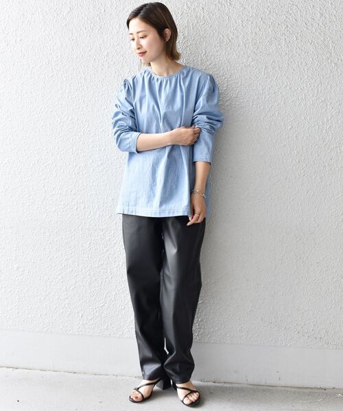 MACOBER（マコバ）の「【WEB限定/SHIPS別注】MACOBER: フェイクレザー シェフ パンツ（その他パンツ・メンズ・ブラック・SMALL/MEDIUM/LARGE）」の3枚目の写真