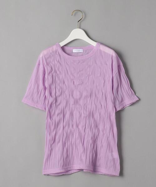 BEAUTY&YOUTH UNITED ARROWS（ビューティーアンドユースユナイテッドアローズ）の「BY ワッシャープリーツシフォンTシャツ（Tシャツ/カットソー・レディース・ホワイト/ブラック/ライラック・FREE）」の18枚目の写真