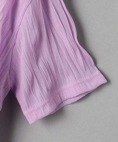 BEAUTY&YOUTH UNITED ARROWS（ビューティーアンドユースユナイテッドアローズ）の「BY ワッシャープリーツシフォンTシャツ（Tシャツ/カットソー・レディース・ホワイト/ブラック/ライラック・FREE）」の5枚目の写真