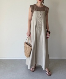 y/m by misato | チャイナボタンキャミワンピース(ワンピース)