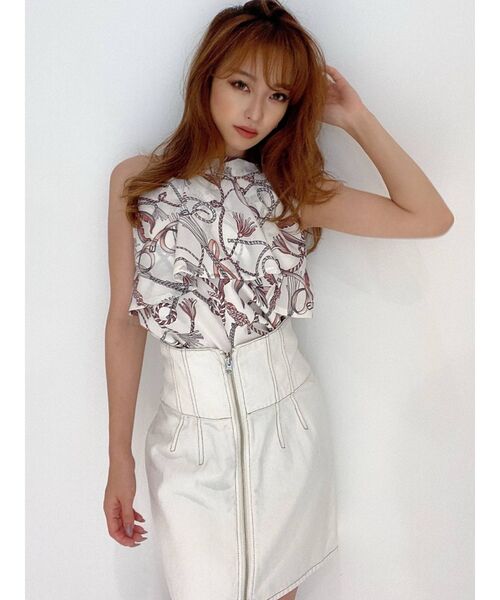 RESEXXY（リゼクシー）の「スカーフ柄ブラウス（シャツ/ブラウス・レディース・ホワイト/ブラック・FREE）」の13枚目の写真