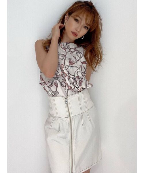 RESEXXY（リゼクシー）の「スカーフ柄ブラウス（シャツ/ブラウス・レディース・ホワイト/ブラック・FREE）」の15枚目の写真