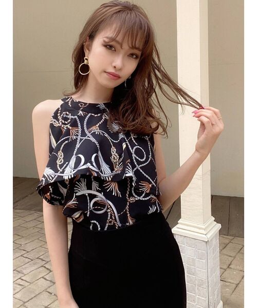 RESEXXY（リゼクシー）の「スカーフ柄ブラウス（シャツ/ブラウス・レディース・ホワイト/ブラック・FREE）」の22枚目の写真