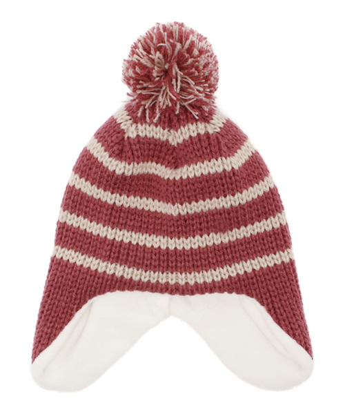 SHIPS(シップス)の「SHIPS KIDS:ボーダー パイロットキャップ(ニットキャップ/ビーニー・キッズ・グレー/ピンク/パープル・ONE SIZE)」の1枚目の写真