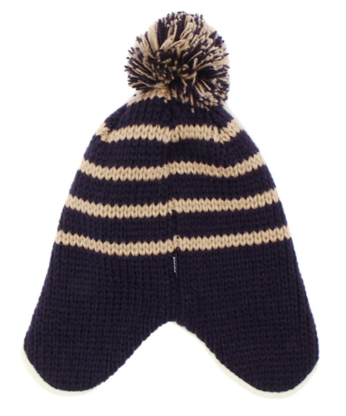 SHIPS(シップス)の「SHIPS KIDS:ボーダー パイロットキャップ(ニットキャップ/ビーニー・キッズ・グレー/ピンク/パープル・ONE SIZE)」の4枚目の写真
