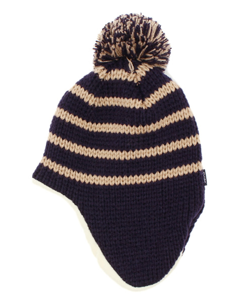 SHIPS(シップス)の「SHIPS KIDS:ボーダー パイロットキャップ(ニットキャップ/ビーニー・キッズ・グレー/ピンク/パープル・ONE SIZE)」の5枚目の写真