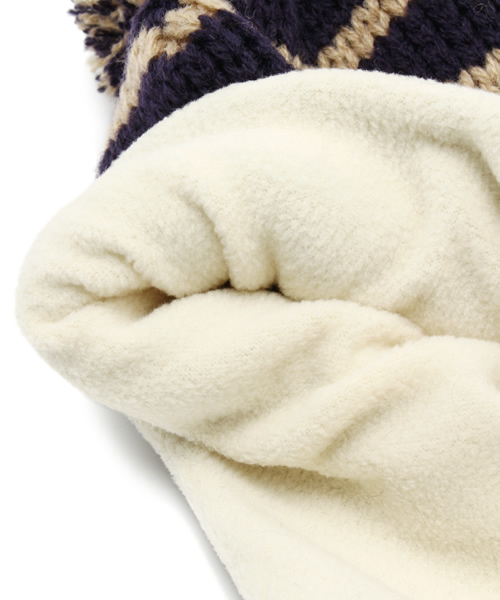 SHIPS(シップス)の「SHIPS KIDS:ボーダー パイロットキャップ(ニットキャップ/ビーニー・キッズ・グレー/ピンク/パープル・ONE SIZE)」の8枚目の写真