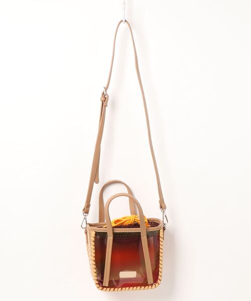 PROTCOL(プロトコル)の「【PROTCOL】2Way PVCミニトート(トートバッグ・レディース・ベージュ/ブルー/グリーン・FREE)」の2枚目の写真