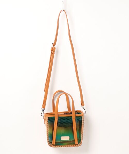 PROTCOL(プロトコル)の「【PROTCOL】2Way PVCミニトート(トートバッグ・レディース・ベージュ/ブルー/グリーン・FREE)」の1枚目の写真