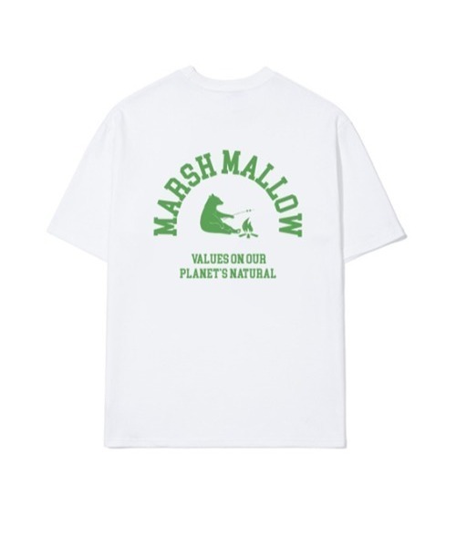 ACOVER(オコボ)の「『ACOVER/オコボ』MARSH MALLOW BEAR T-SHIRTS/バックグラフィック アーチベアロゴ 半袖Tシャツ(Tシャツ/カットソー・レディース・ホワイト/ライトブルー/ブラック/イエロー・M)」の8枚目の写真