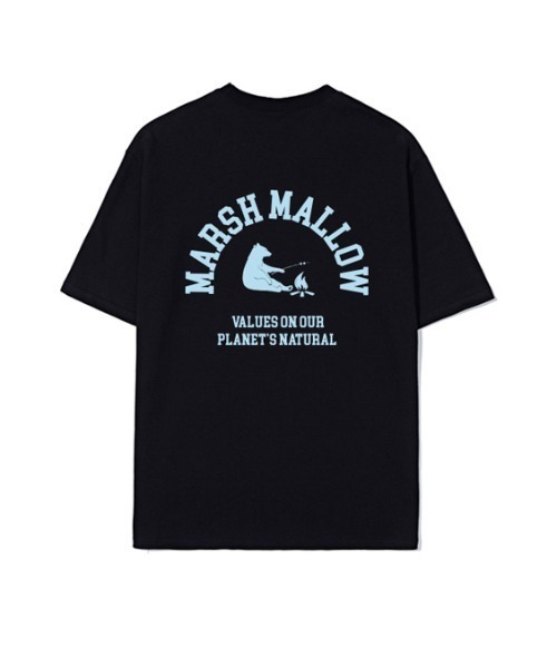 ACOVER(オコボ)の「『ACOVER/オコボ』MARSH MALLOW BEAR T-SHIRTS/バックグラフィック アーチベアロゴ 半袖Tシャツ(Tシャツ/カットソー・レディース・ホワイト/ライトブルー/ブラック/イエロー・M)」の10枚目の写真