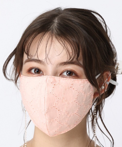 Me%（ミィパーセント）の「レースマスク（マスク・レディース・アイボリー/ベージュ・FREE）」の3枚目の写真