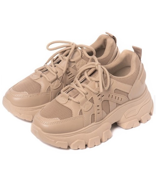 R&E（アールアンドイー）の「厚底ダッドスニーカー（スニーカー・レディース・ホワイト/ベージュ/ブラック/キャメル・LL/S/M/L）」の16枚目の写真