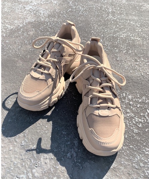 R&E（アールアンドイー）の「厚底ダッドスニーカー（スニーカー・レディース・ホワイト/ベージュ/ブラック/キャメル・LL/S/M/L）」の18枚目の写真
