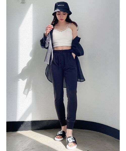 GYDA（ジェイダ）の「シースルーオーバーシャツ（シャツ/ブラウス・レディース・ブラック/ベージュ/オフホワイト・FREE）」の20枚目の写真