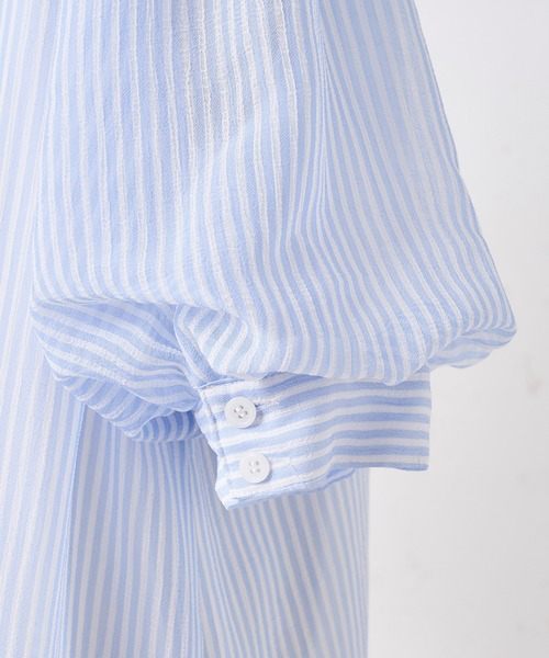 one after another NICE CLAUP(ワンアフターアナザーナイスクラップ)の「バックリボンオーガンジーブラウス(シャツ/ブラウス・レディース・ブラック/ベージュ/オフホワイト/ブルー系その他・FREE)」の16枚目の写真