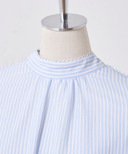 one after another NICE CLAUP(ワンアフターアナザーナイスクラップ)の「バックリボンオーガンジーブラウス(シャツ/ブラウス・レディース・ブラック/ベージュ/オフホワイト/ブルー系その他・FREE)」の12枚目の写真