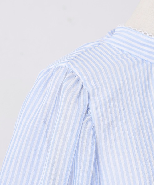 one after another NICE CLAUP(ワンアフターアナザーナイスクラップ)の「バックリボンオーガンジーブラウス(シャツ/ブラウス・レディース・ブラック/ベージュ/オフホワイト/ブルー系その他・FREE)」の21枚目の写真