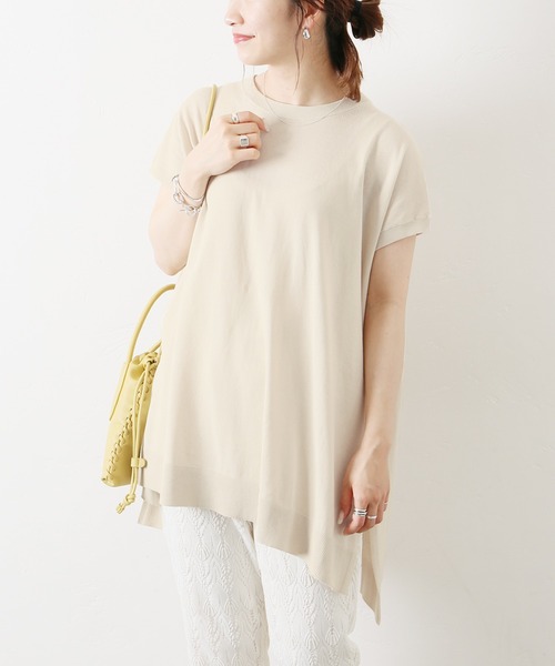 JOURNAL STANDARD(ジャーナルスタンダード)の「ハイツイストコットンノースリーブチュニック◆(ニット/セーター・レディース・ブラック/グレー/サックスブルー・FREE)」の3枚目の写真