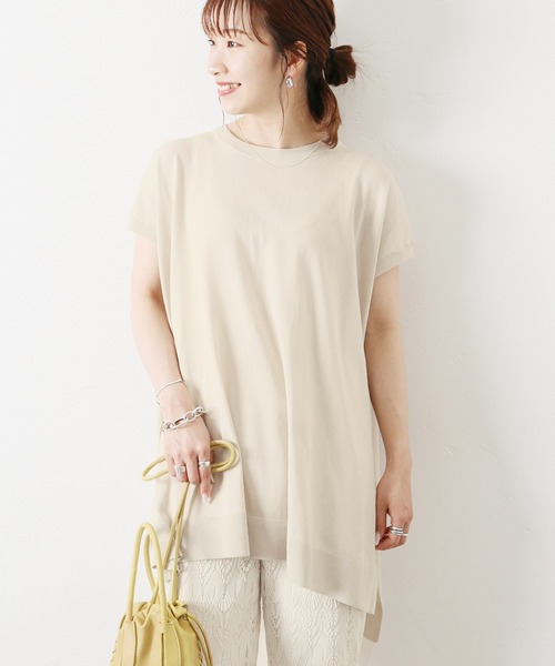 JOURNAL STANDARD(ジャーナルスタンダード)の「ハイツイストコットンノースリーブチュニック◆(ニット/セーター・レディース・ブラック/グレー/サックスブルー・FREE)」の15枚目の写真