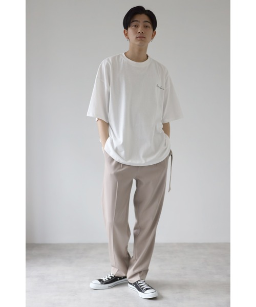 CREARE -LINO-(クレアーレリノ)の「ベルト付き1タック セミワイドスラックスパンツ(スラックス・メンズ・ブラック/グレー/グレイッシュベージュ・M/L)」の22枚目の写真