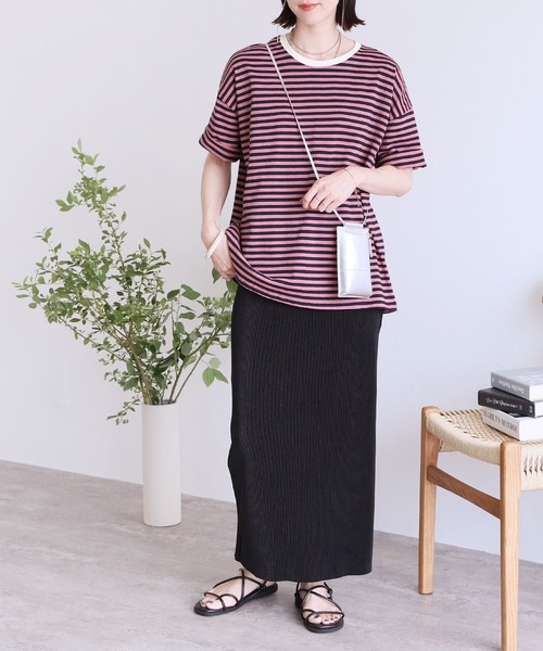 reca（レカ）の「ボーダー半袖Ｔシャツ（Tシャツ/カットソー・レディース・ブルー/ブラック/ブラウン系その他/ピンク系その他/ピンク系その他2・FREE）」の22枚目の写真