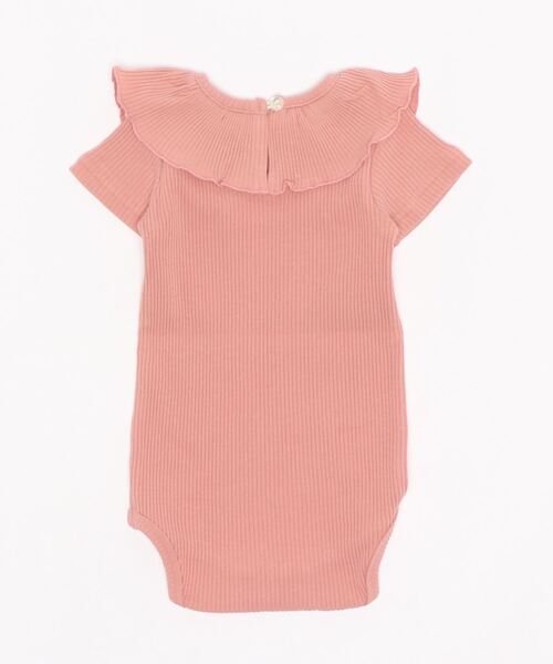 Aenak （アエナック）の「【Aenak/アエナック】半袖フリルリブロンパース（ロンパース・キッズ・パープル系その他/アイボリー/グレー/サーモンピンク/ベージュ・70/90/60/80）」の6枚目の写真