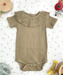 Aenak （アエナック）の「【Aenak/アエナック】半袖フリルリブロンパース（ロンパース）」