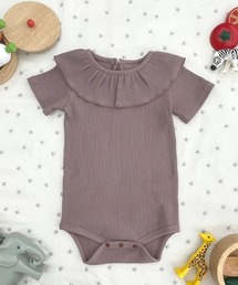 Aenak （アエナック）の「【Aenak/アエナック】半袖フリルリブロンパース（ロンパース）」