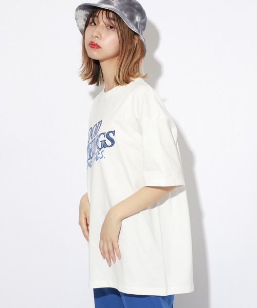 PBLIM（ページボーイリム）の「【PAGEBOYLIM】サテンロゴT（Tシャツ/カットソー・レディース・オフホワイト/グリーン・MEDIUM/LARGE）」の12枚目の写真