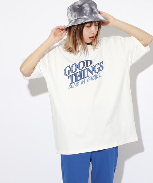 PBLIM（ページボーイリム）の「【PAGEBOYLIM】サテンロゴT（Tシャツ/カットソー・レディース・オフホワイト/グリーン・MEDIUM/LARGE）」の18枚目の写真