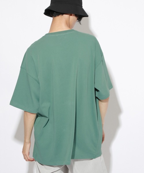 PBLIM（ページボーイリム）の「【PAGEBOYLIM】サテンロゴT（Tシャツ/カットソー・レディース・オフホワイト/グリーン・MEDIUM/LARGE）」の5枚目の写真