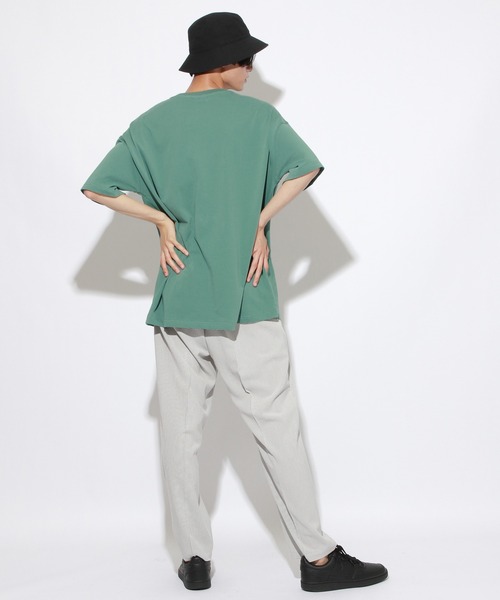 PBLIM（ページボーイリム）の「【PAGEBOYLIM】サテンロゴT（Tシャツ/カットソー・レディース・オフホワイト/グリーン・MEDIUM/LARGE）」の6枚目の写真